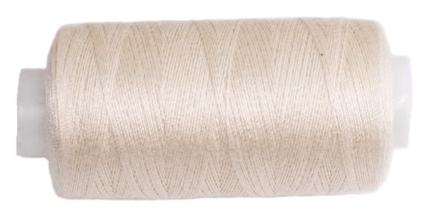 Polyester sewing thread in cream 500 m 546,81 yard 40/2